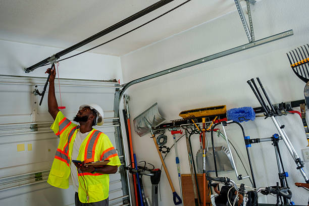 Professional Garage Door Panel Replacement technician working in New Bern, NC